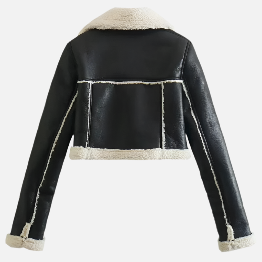 Jaqueta Cropped Pelúcia Amelia- Petta