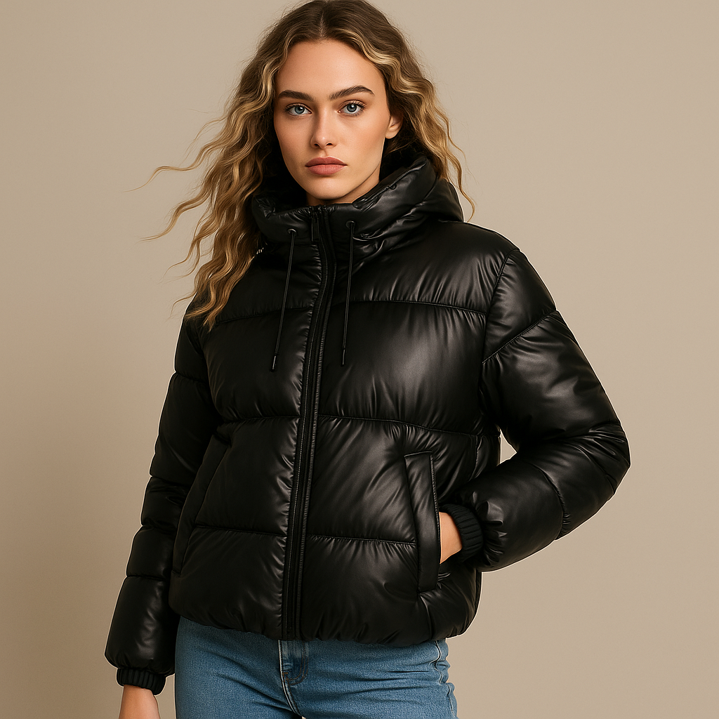Jaqueta Puffer Celeste- Petta