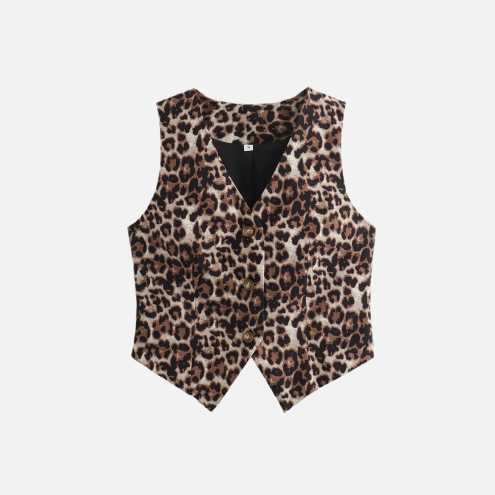 Blusa Colete Animal Print Sofy- Petta