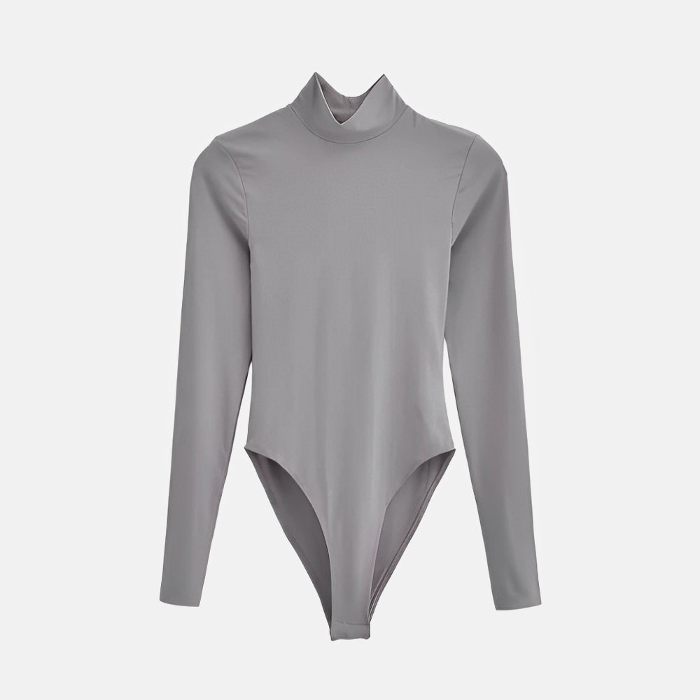 Body Manga Longa com Gola Alta Petta