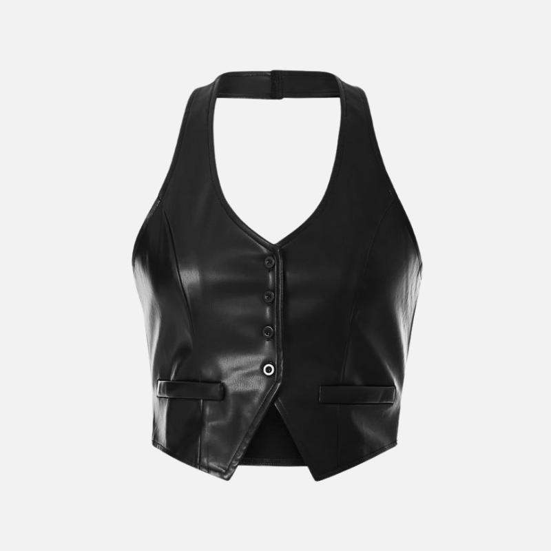 Corset Cropped Couro July- Petta