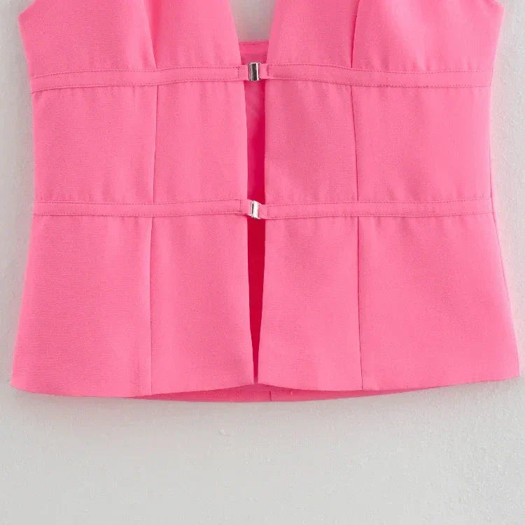 Blusa Colete Costas Nua Penélope- Petta
