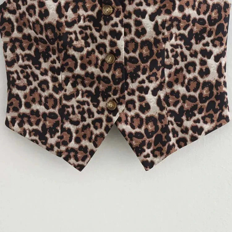 Blusa Colete Animal Print Sofy- Petta