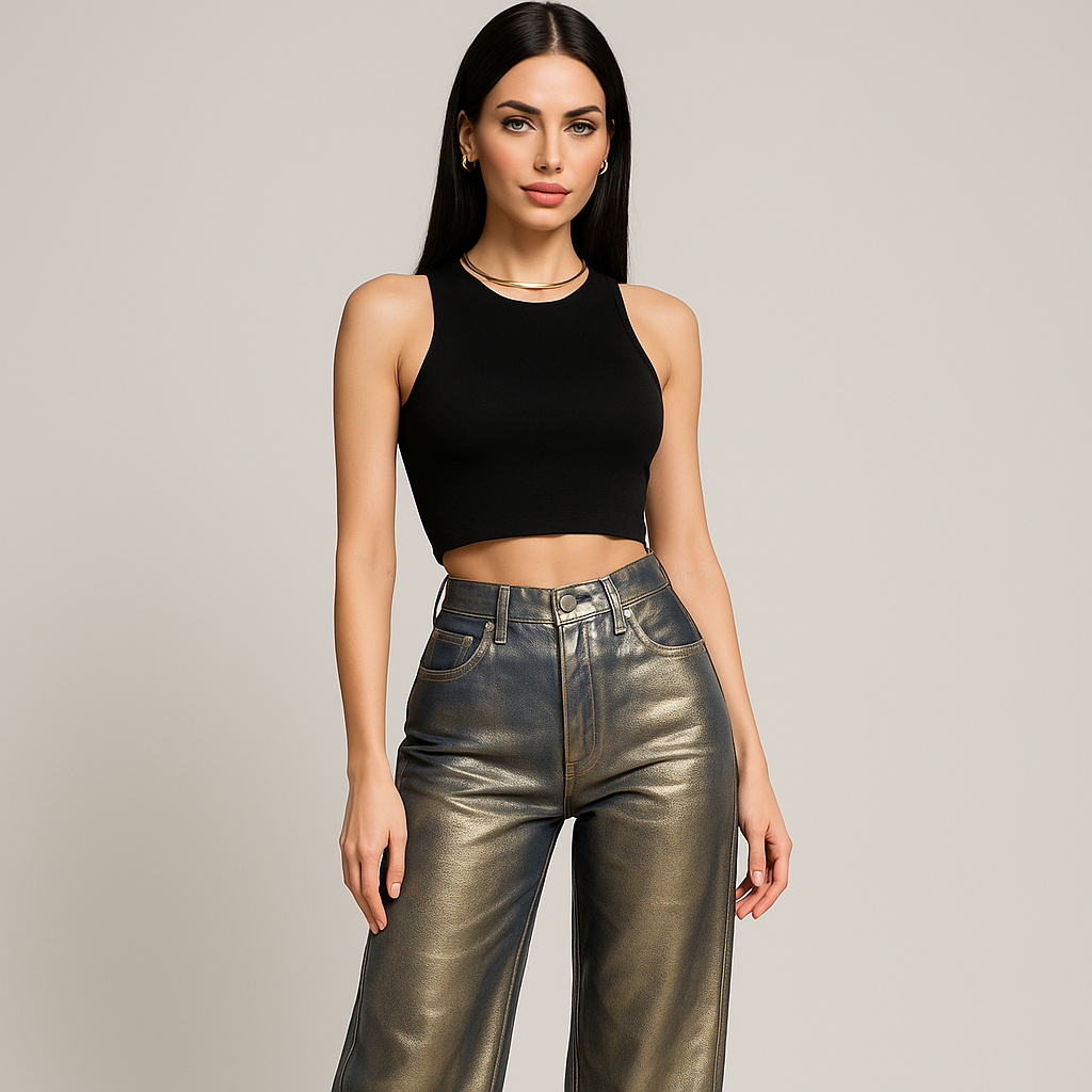 Calça Star Lights Metalizada - Petta