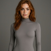 Body Manga Longa com Gola Alta Petta