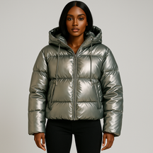 Jaqueta Puffer Celeste- Petta