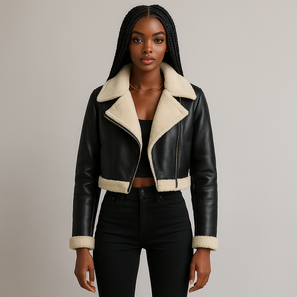 Jaqueta Cropped Pelúcia Amelia- Petta