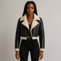 Jaqueta Cropped Pelúcia Amelia- Petta
