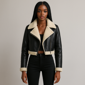 Jaqueta Cropped Pelúcia Amelia- Petta