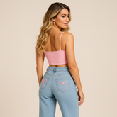 Calça Jeans Sweet Ribbon- Petta