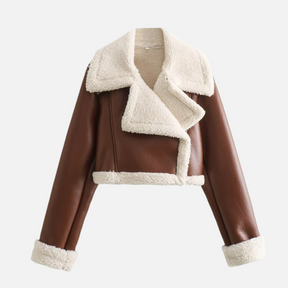 Jaqueta Cropped Pelúcia Amelia- Petta