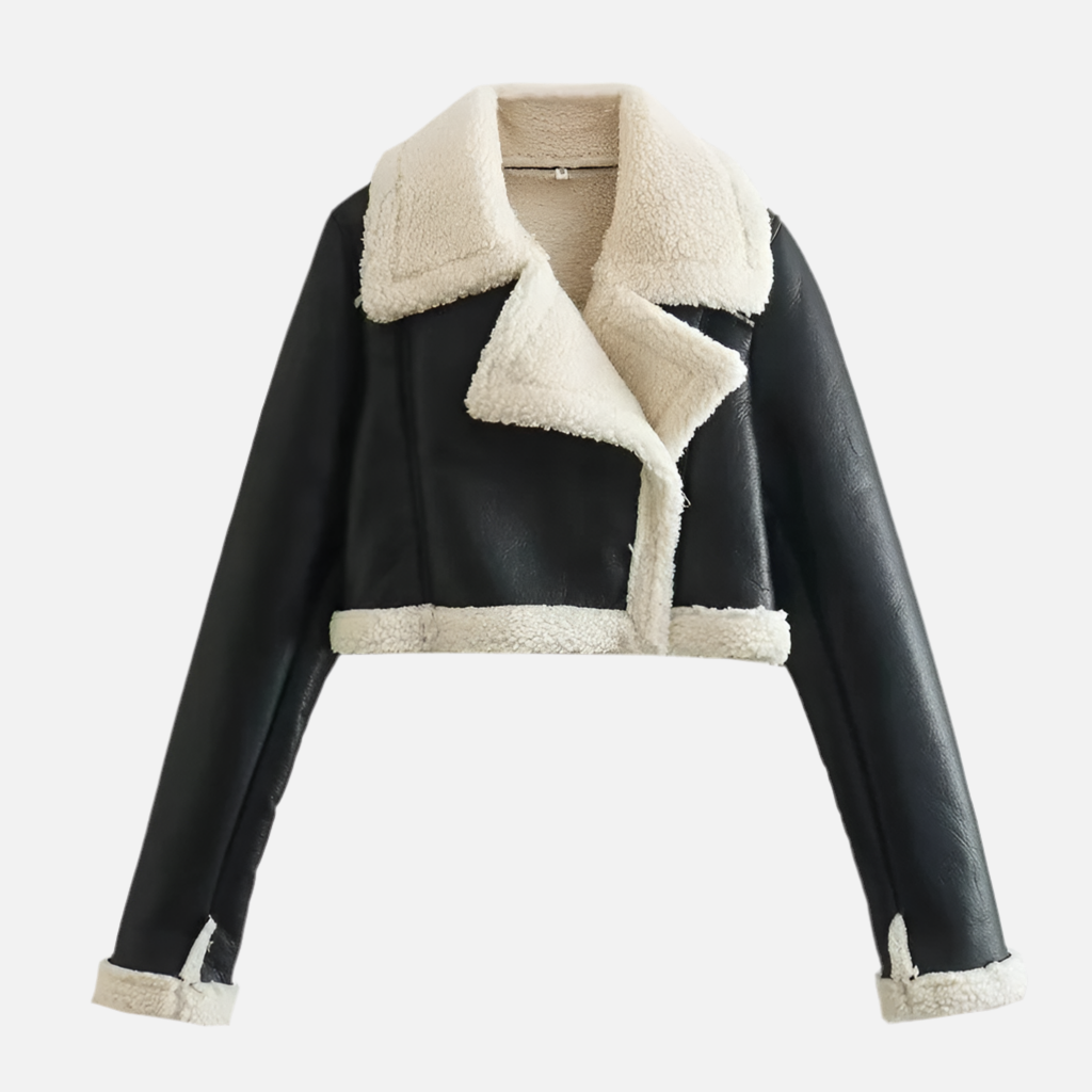 Jaqueta Cropped Pelúcia Amelia- Petta
