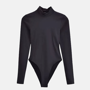 Body Manga Longa com Gola Alta Petta