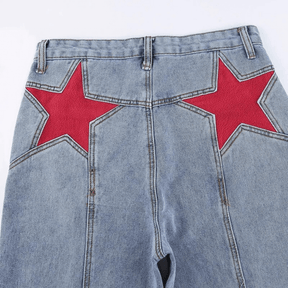 Calça Jeans com Estampa de Estrela | Petta